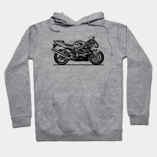 CBR 600 F4i Motorcycle Sketch Art Hoodie